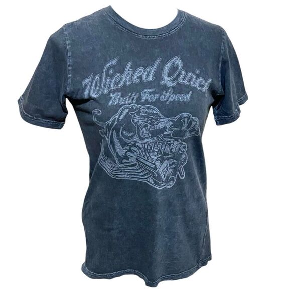 Wicked Quick Built for Speed Handcrafted Distressed Short Sleeve Tee - Picture 2 of 13
